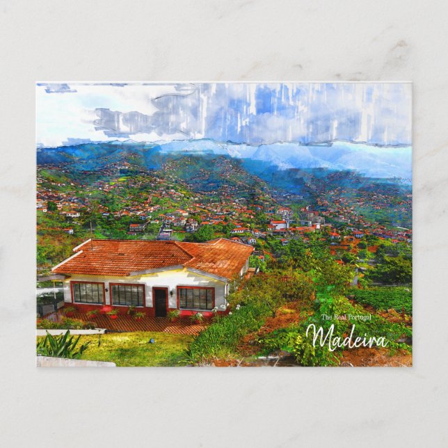 Cenar en Madeira, Portugal  Tarjeta postal (Anverso)