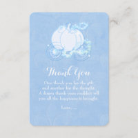 Cenicienta Carriage Blue Fairytale Gracias Tarjeta