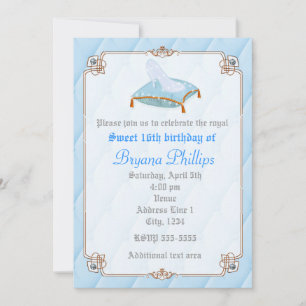 Cenicienta Elegante Chic Princesa Invitación Real