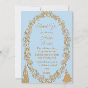 Cenicienta Gracias Tarjeta