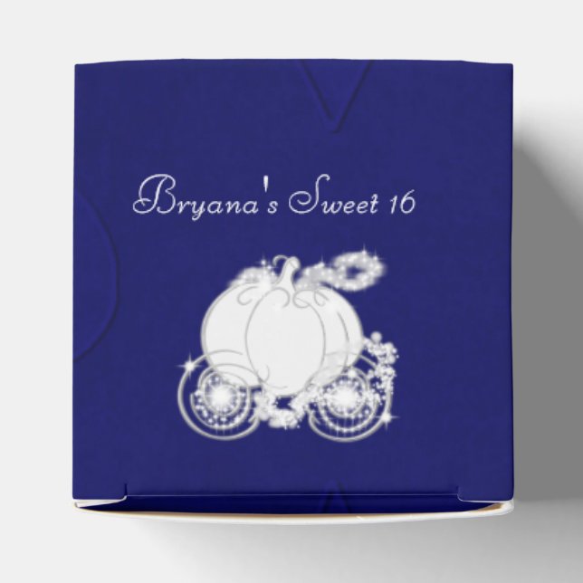 Cenicienta Plata Carriage Cajas de Favor de Partid (Parte superior)