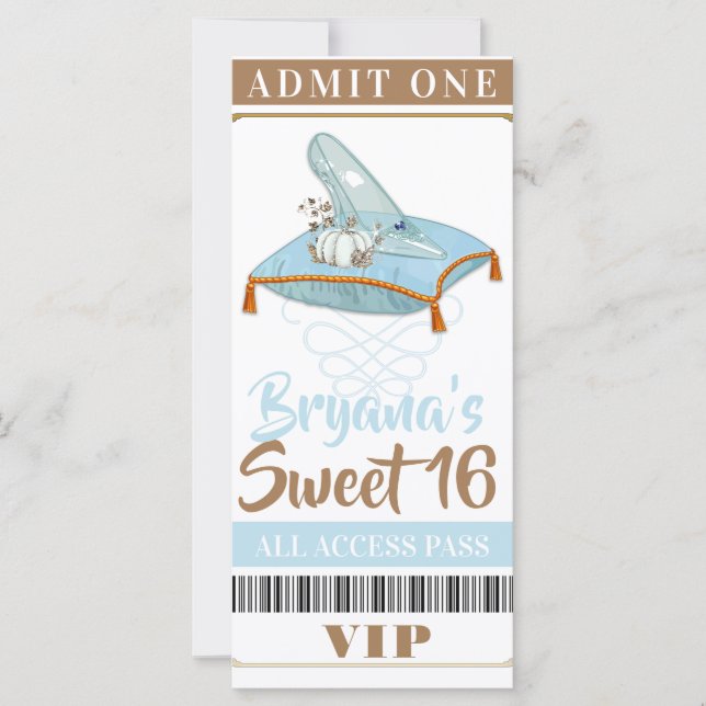 Cenicienta Zapatilla Princesa Dulce Fiesta VIP 16 (Anverso)