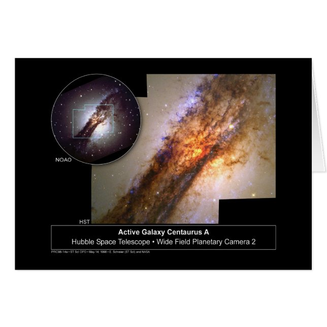 Centauro A Galaxia Telescopio Hubble (Anverso (Horizontal))