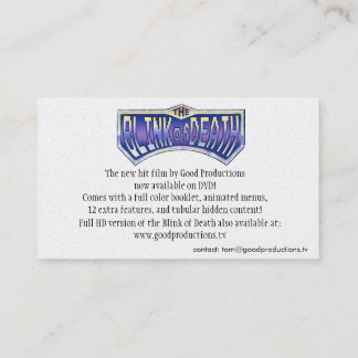 Centelleo de la tarjeta del DVD de la muerte