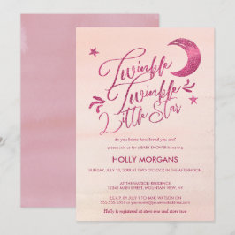 Centelleo de las invitaciones de Baby Shower poco