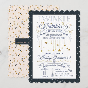 Centelleo pocas invitaciones de Baby Shower de la