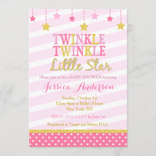 Centelleo pocas invitaciones de Baby Shower de la