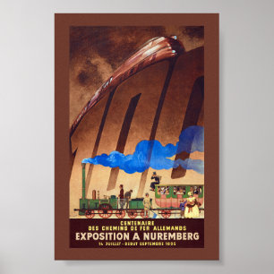 Centenario de los Ferrocarriles Alemanes Póster An