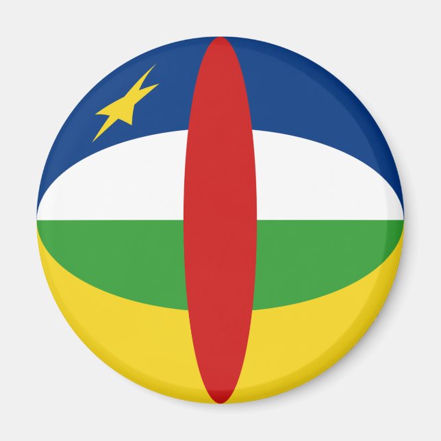 Centrafrique Fisheye Bandera Imán (Frente)
