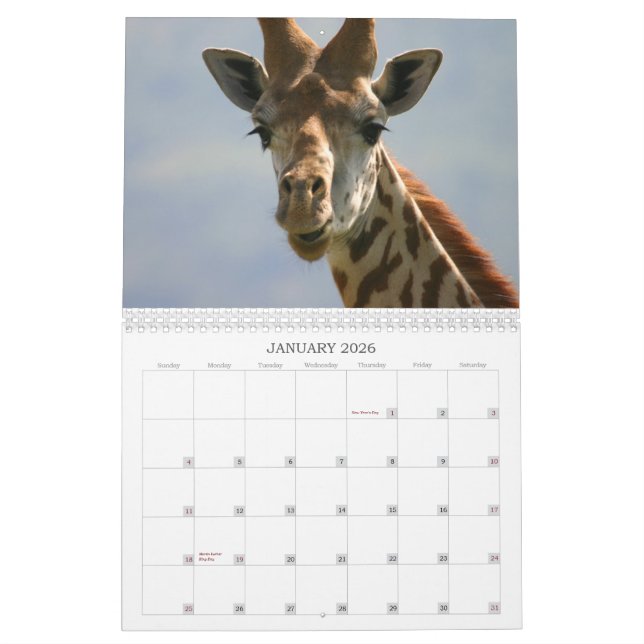 Central, calendario animal africano del este - (Jan 2026)