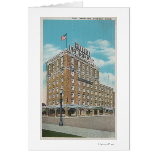 Centralia, WA - Vista del Hotel Lewis-Clark (Frente)