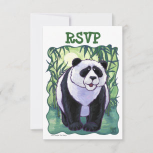 Centro de Fiesta de Oso de Panda RSVP