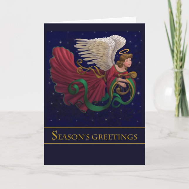Centro de la arpa - ángel del navidad con la (Anverso)