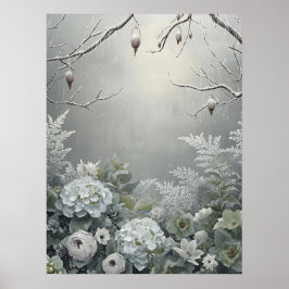 Centro de mesa de arte floral de Hortensia Blanca 