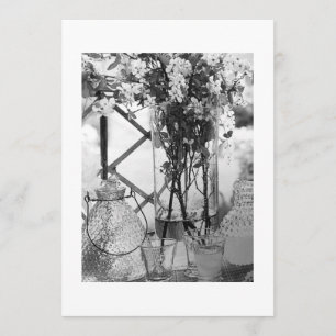 "CENTRO DE MESA PARA BODA" INVITACIÓN NEGRO/BLANCO