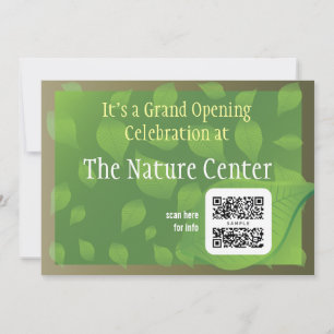 Centro de naturaleza de plantilla de invitación