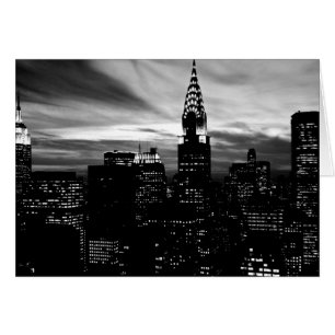Centro de Nueva York en blanco y negro