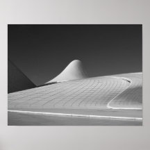 Centro Heydar Aliyev en Bakú Azerbaiyán póster