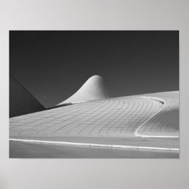 Centro Heydar Aliyev en Bakú Azerbaiyán póster