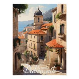 Centro Histórico de Dubrovnik Croacia Impresión de