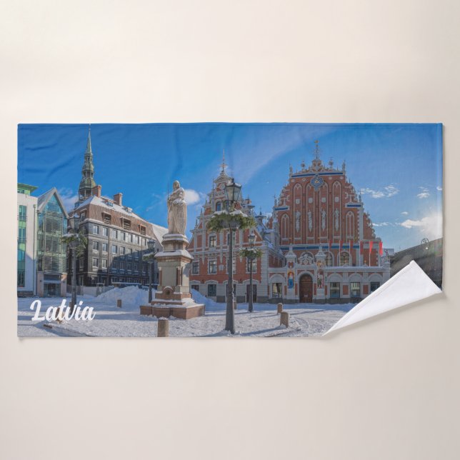 Centro histórico de Riga, Letonia (Toalla de baño)