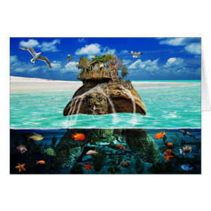 Centro turístico aislado de la fantasía de la isla