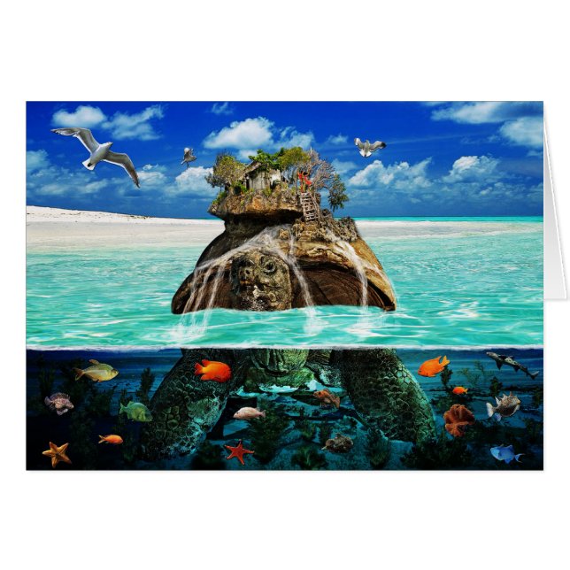 Centro turístico aislado de la fantasía de la isla (Anverso (Horizontal))
