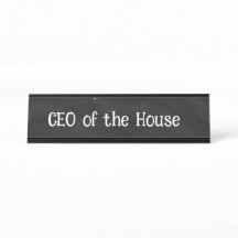 CEO de la placa de nombre del escritorio de la cas