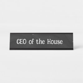 CEO de la placa de nombre del escritorio de la cas