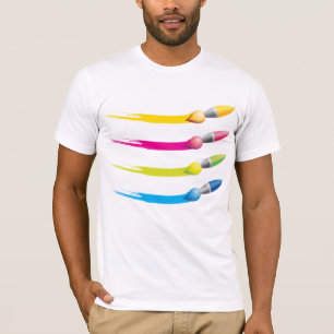 Cepas coloridas camiseta de hombres