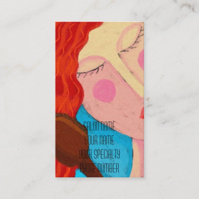 Cepillado de su tarjeta de visita estilista (Anverso)