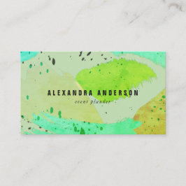 Cepillo de color turquesa verde rompe la tarjeta d