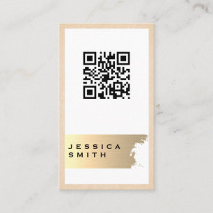 Cepillo de oro elegante   Etiqueta QR