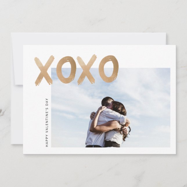 Cepillo de oro Foto de la tarjeta de San Valentín (Anverso)