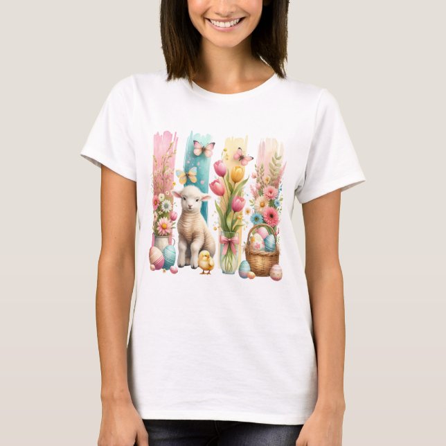 Cepillo de Pascua, camiseta feliz de Pascua (Anverso)