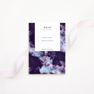 Cepillo elegante moderno rompe con tarjeta RSVP ve