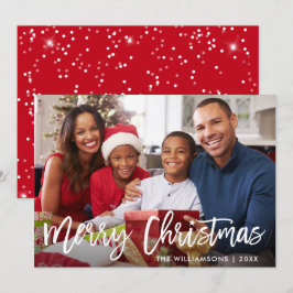 Cepillo Guión Estrella Feliz Navidad Foto Tarjeta