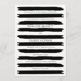 Cepillo moderno provoca la invitación a la boda