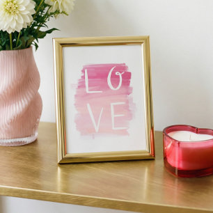 Cepillo rosa de amor Caligrafía moderna Arte de Sa