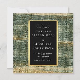 Cepillo verde elegante con oro y negro