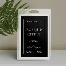 Cera elegante de soja funde etiqueta vertical 3x2