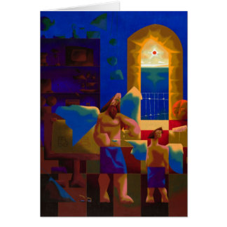 cera y plumas - tarjeta en blanco