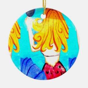 Cerámica 2 adorno de sirena