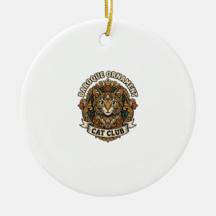 Cerámica Adorno barroco gato regalo amante de los gatos - O