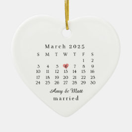 Cerámica Adorno Casado, Regalo de Boda, Fecha de Boda
