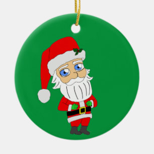 Cerámica adorno cerámico de chibi santa claus