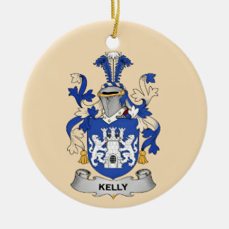Cerámica Adorno Cerámico del Escudo de Armas Kelly