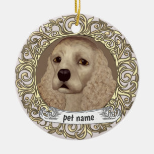 Cerámica Adorno conmemorativo cariñoso de Cocker Spaniel