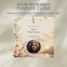Adorno conmemorativo de foto personalizada con cód