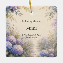 Cerámica Adorno conmemorativo de Hortensia personalizado
